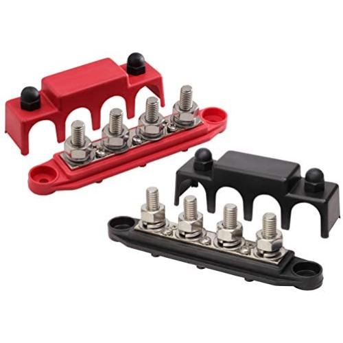 Fastronix 3/8'' 4 Stud Power and Ground Distribution Block with Cover