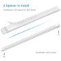 EShine White Finish LED Dimmable Under Cabinet Lighting - Extra Long 40 Inch Panel, Hand Wave Activated - Touchless Dimming Control, Cool White (6000K)