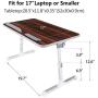 Laptop Bed Table, NEARPOW Adjustable Laptop Bed Tray for Computer and Laptop Bed Stand, Laptop Desk for Bed, Lap Desk for Adults for Eating and Writing in Sofa and Couch, Brown