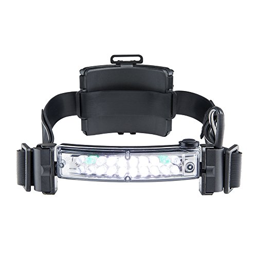 FoxFury Command+ LoPro White/Green LED Helmet Light, Rechargeable Fire and Impact Resistant, Waterproof, 100 Lumens