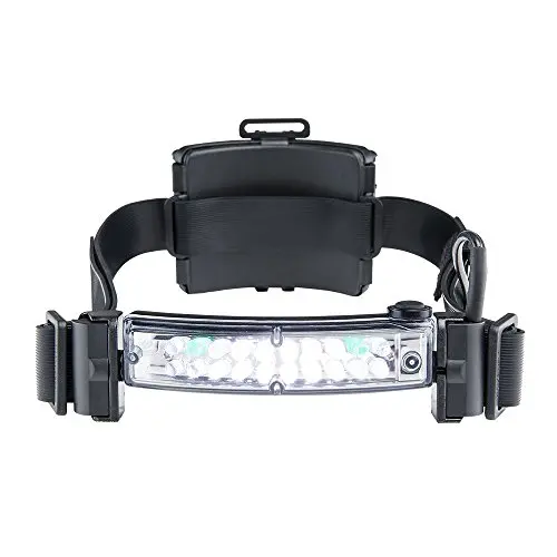 FoxFury Command+ LoPro White/Green LED Helmet Light, Rechargeable Fire and Impact Resistant, Waterproof, 100 Lumens