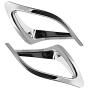 Chrome Rear Bumper Fog Light Lamp Cover Trim Replacement for Toyota Highlander 2014 2015 2016 2017 2017