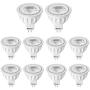 Wixann MR16 LED Light Bulb, 2700K Soft Warm White, 12-Volt, 5W-50W Equivalent, GU5.3 Bi-Pin Base, 36 Degree Spot Lighting for Indoor/Outdoor Landscape Track Bulbs-Not Dimmable (10 Pack)