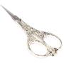 BIHRTC Vintage European Style Scissors Stainless Steel for Cross Stitch Cutting Embroidery Sewing Handcraft Craft Art Work DIY Tool(Silver)