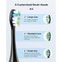 Fairywill PRO Electric Toothbrush, Ultra-Sonic Power Whitening Toothbrush with 5 Modes, Wireless Charging and Smart Timer, 8 Brush Heads with A Chargeable Travel Case