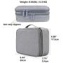 Electronics Organizer Travel Cable Cord Wire Bag Accessories Gadget Gear Storage Cases (Light Gray)