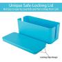 Patioer Cable Management Organizer Box Power Strips Hider Power Cords Hider for Desk, TV, Computer, USB Hub,Cords (Set of Three) Blue