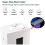 WOLVERINE 10-Sheet Super Micro Cut High Security Level P-5 Heavy Duty Paper/CD/Card Ultra Quiet Shredder for Home Office by 40 Mins Running Time and 6 Gallons Pullout Waste Bin SD9112(White ETL)