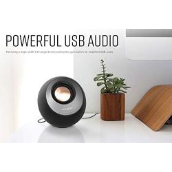 Creative Pebble V3 Minimalistic 2.0 USB-C Desktop Speakers with USB Audio, Clear Dialog Enhancement, Bluetooth 5.0, 8W RMS with 16W Peak Power, USB-A Converter Included (Black)