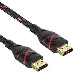 Rankie HDMI Cable, 4K Ready, 30AWG Nylon Braided, High-Speed HDTV Cable, Supports Ethernet, 3D, Audio Return, 6 Feet
