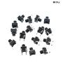 Auleswet 6x6x7mm Tactile Tact Push Button Switches Clicky 80 Pcs 4 Pin Dip Micro Panel PCB Momentary for Testing Breadboards Prototyping Easy to Solder in Springy Legs