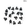 Auleswet 6x6x7mm Tactile Tact Push Button Switches Clicky 80 Pcs 4 Pin Dip Micro Panel PCB Momentary for Testing Breadboards Prototyping Easy to Solder in Springy Legs