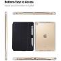 Valkit iPad 8th Generation Case, iPad 7th Generation Case, iPad 10.2 2020/2019 Case, Translucent Frosted Back Protective Smart Cover for 10.2'' iPad 8/7, Black