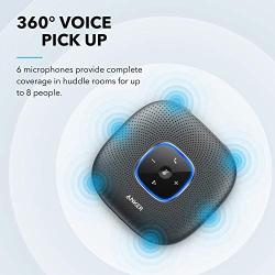 Anker PowerConf+ Bluetooth Speakerphone with Bluetooth Dongle, 6 Mics, Enhanced Voice Pickup, 24H Call Time, Bluetooth 5, USB C, Conference Speaker, Compatible with Leading Platforms, for Home Office