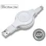EDG - Apple MFI Certified Retractable Lightning Cable | Charge and Sync Lightning to USB - 3.5 Feet