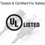 C2G Replacement Power Cable For Computers, TVs, Monitors, & More - 10 Black Universal Cord Works With Any 3 Pin AC Power Connection - 18 Gauge Wire (03134)
