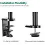 WALI Premium Single LCD Monitor Desk Mount Fully Adjustable Gas Spring Stand for One Screen up to 32 inch, 17.6lbs Weight Capacity (GSDM001), Black