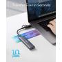 Anker PowerExpand M.2 NVMe and SATA SSD Enclosure Adapter, USB 3.1 Gen2 10Gbps, USB C and Thunderbolt 3 Compatible, Supports M or B&M Keys, and Size 2230/2242 / 2260/2280 SSDs
