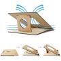 Bamboo Laptop & Tablet Stand, Portable, Lightweight, Compact, and Ergonomic for Work, Travel, and Home. Compatible with All Laptops & Tablets