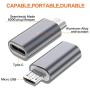 USB C to Micro USB Adapter, (4-Pack) Type C Female to Micro USB Male Convert Connector Support Charge Data Sync Compatible with Samsung Galaxy S7 S7 Edge, Nexus 5 6 and Micro USB Devices(Grey)
