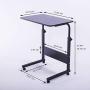 Laptop Cart 23.6'' Mobile Table Fancasa Movable Portable Adjustable Notebook Computer Stand with Wheels (Black)