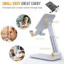 airtrot Portable Cell Phone Stand for Desk, Full Foldable Phone Holder with Adjustable Height and Angle Sturdy and Compatible with All Phones, Switch and Tablets (Smaller Than 9.7 inch)
