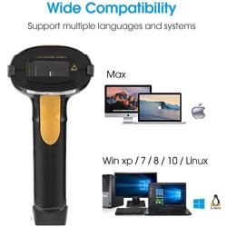 Esup Barcode Scanner with Stand USB Barcode Scanner Wired Handheld Laser Barcode Reader with Adjustable Stand