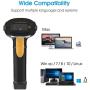 Esup Barcode Scanner with Stand USB Barcode Scanner Wired Handheld Laser Barcode Reader with Adjustable Stand