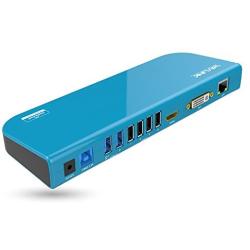 WAVLINK USB 3.0 and USB C Universal Laptop Docking Station Dual Monitor HDMI & DVI/VGA Monitor, 6 USB A Ports, Gigabit Ethernet, Audio for Laptop, Ultrabook, PC, MacBook, Efficient Home Office
