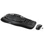 Logitech MK550 Wireless Wave Keyboard and Mouse Combo - Includes Keyboard and Mouse, Long Battery Life, Ergonomic Wave Design - Black