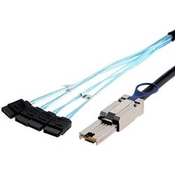 CableCreation Mini SAS 26Pin (SFF-8088) Male to 4 SATA 7Pin Female Cable, Mini SAS Host/Controller to 4 SATA Target/Backplane, 2M / 6.6FT