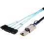 CableCreation Mini SAS 26Pin (SFF-8088) Male to 4 SATA 7Pin Female Cable, Mini SAS Host/Controller to 4 SATA Target/Backplane, 2M / 6.6FT