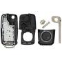 SEGADEN Replacement Key Shell Compatible with VOLKSWAGEN VW PASSAT SEAT SKODA 3 Button Keyless Entry Remote Flip Key Case Fob SS826B