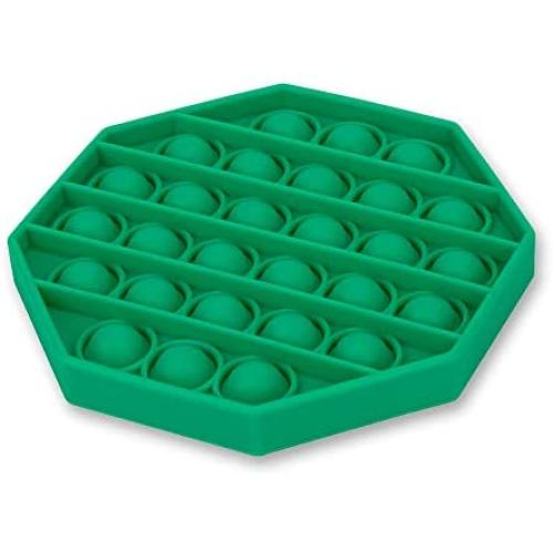 Push Pop Bubble Sensory Toy - Autism Special Needs Stress Reliever Silicone Stress Reliever Toy，Squeeze Sensory Toy for Kids (Green, Octagon)