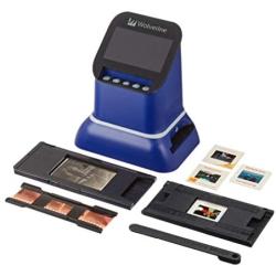 Wolverine F2D Saturn Digital Film & Slide Scanner - Converts 120 Medium Format, 127 Film, Microfiche, 35mm Negatives & Slides to Digital JPEG - Large 4.3'' LCD w/HDMI Output (Blue)