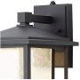 Home Decorators Collection Black Medium Outdoor Seeded Glass Dusk to Dawn LED Wall Lantern