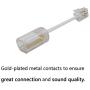 Telephone Cord Detangler, Uvital Anti-Tangle Phone Cable 360 Degree Rotating Landline Swivel Cord Untangler(White,2 PCS)