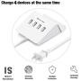 Multi Port USB Charger Desktop 4 USB Charging Station Phone Mount Charger Fast for iPhone, iPad, Samsung, Tablet, Bluetooth Speakers, Powerbank, HTC, LG, Sony, Google Nexus and More (White) Multi Port USB Charger Desktop 4 USB Charging Station Phone Mount Charger Fast for iPhone, iPad, Samsung, Tablet, Bluetooth Speakers, Powerbank, HTC, LG, Sony, Google Nexus and More (White)