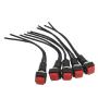 uxcell 5Pcs 10mm Red Square Wired Horn NO Momentary Push Button Switch AC 250V 3A
