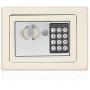 Flexzion Digital Safe Box 9'' Electronic Keypad Lock Security Gun Cash Jewelry Passport Valuable Wall Cabinet for Home Office Hotel with 2 Keys Fit Anywhere (White)