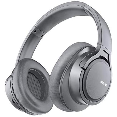 Mpow H7 Bluetooth Headphones, Comfortable Over Ear Wireless Headphones, Hifi Stereo Headset, Wireless Wired Mode, CVC6.0 Microphone for Kids, Adults, Cellphone, Online Class, Home Office, PC