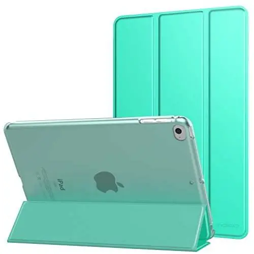 MoKo Case Fit New iPad Mini 5 2019 (5th Generation 7.9 inch), Slim Lightweight Smart Shell Stand Cover with Translucent Frosted Back Protector, with Auto Wake/Sleep - Mint Green MoKo Case Fit New iPad Mini 5 2019 (5th Generation 7.9 inch), Slim Lightweight Smart Shell Stand Cover with Translucent Frosted Back Protector, with Auto Wake/Sleep - Mint Green