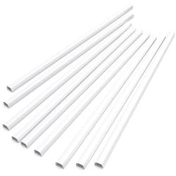 Upgraded Cord Hider, 142in Mini Wire Cable Cover, PVC Cable Concealer Channel, Paintable Cord Cover to Hide Speaker Wire, Ethernet Cable, 9X L15.7in W0.48in H0.32in, CC05 White
