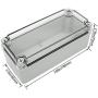 LMioEtool Waterproof Dustproof IP67 ABS Plastic Junction Box Universal Electric Project Enclosure Pale Gray with PC Transparent/Clear Cover 7.1x3.1x2.8 inch (180x80x70mm)
