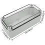 LMioEtool Waterproof Dustproof IP67 ABS Plastic Junction Box Universal Electric Project Enclosure Pale Gray with PC Transparent/Clear Cover 7.1x3.1x2.8 inch (180x80x70mm)