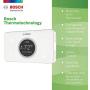 Bosch Thermotechnology BCC50 Wi-Fi Thermostat-Works with Alexa and Google Assistant, All-in-One, Touch Screen, Safety Control, Smart Home, White