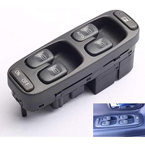 CENTAURUS Master Control Power Window Switch Front Driver Side Replacement for 1998-2000 Volvo V70 S70 XC70 - Replace Part# 8638452 Power Window Switch