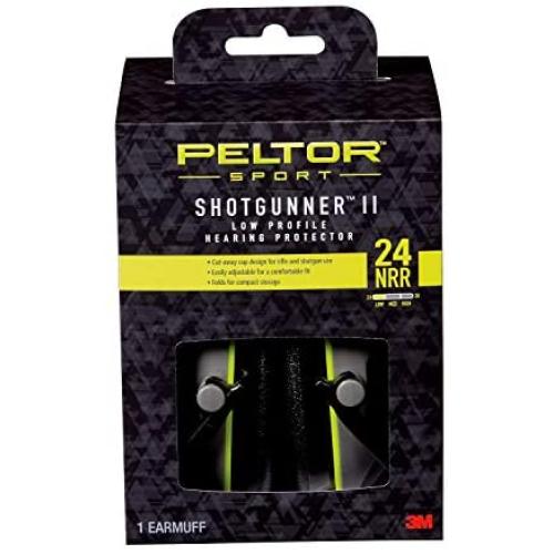 Peltor Sport Shotgunner II Low-Profile Hearing Protector, Black, NRR 24 dB