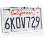 BOYO VTL275LTJ - Ultra Slim Full-Frame License Plate Backup Camera with Active Parking Lines and LED Lights (Chrome)