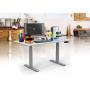 Monoprice Height Adjustable Sit-Stand Riser Table Desk Frame - Grey With Electric Dual Motor, Compatible With Desktops From 43 Inches Up To 87 Inches Wide - Workstream Collection,Gray